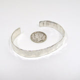 Silver Cuff Bracelet, Hammered Rustic Pure Silver Bracelet