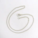 Silver Plated Flat Link Cable Chain with Lobster Clasp - 2 mm X 16 Inch