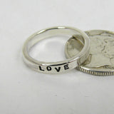 Personalized Sterling Silver Stacking Rings - 2.4 mm