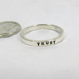 Personalized Sterling Silver Stacking Rings - 2.4 mm