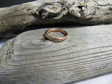 Solid Copper Ring 2.5mm,  Custom Copper Promise Ring, Name & Birthday Copper Ring, Personalized copper ring, Narrow copper stacking ring