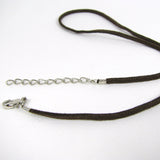 Brown Suede Pendant Cord 19",  Suede Leather Charm, Pendant, Necklace Cord.  Lobster Clasp Cord
