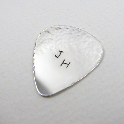 Personalized Fine Silver Guitar Pick,  Valentine's Day, Music Lover,  Fathers Day Gift, Pure Silver