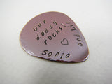 Personalized Copper Guitar Pick, Custom Copper Guitar Pick, Guitar Pick Pendant, Guitar Pick Key Ring, 7th Anniversary, Copper Anniversary.