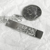 Fine Silver Minimalist Bar Necklace