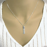 Fine Silver Minimalist Bar Necklace