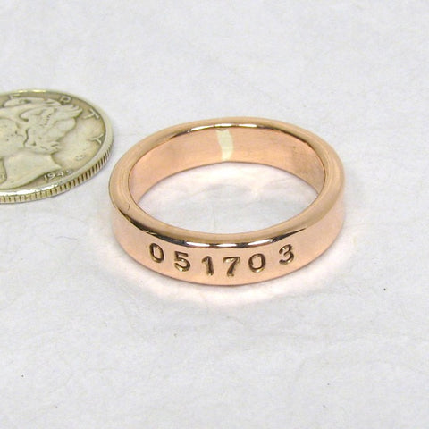 Copper Ring 4.5mm (1), Copper Promise Ring, Polished Copper Ring, Personalized Copper Ring, Marathon, Copper Promise Ring, Wide copper ring