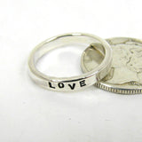 Personalized Sterling Silver Stacking Rings - 2.4 mm, set of 2