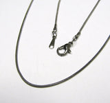 Gun Metal Finish Snake Chain with Lobster Clasp 17" , Pendant, Charm, Necklace Chain