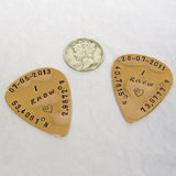 Personalized Copper Guitar Pick, Polished Finish Copper Guitar Pick, 7th Anniversary Gift, Copper Anniversary